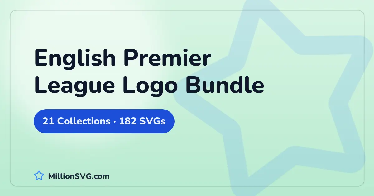 English Premier League Logo Bundle SVG bundle cover