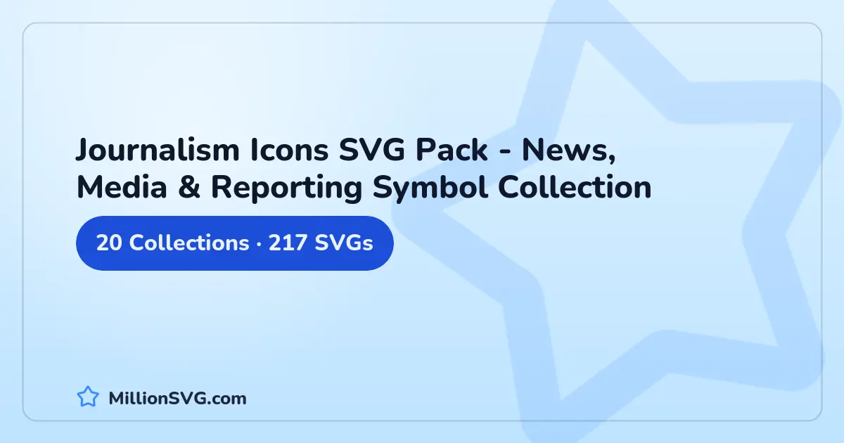 Journalism Icons SVG Pack - News, Media & Reporting Symbol Collection