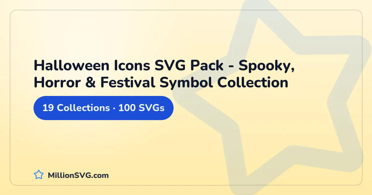 Halloween Icons SVG Pack - Spooky, Horror & Festival Symbol Collection