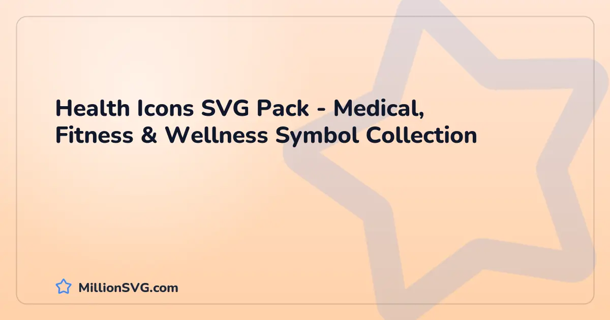 Health Icons SVG Pack - Medical, Fitness & Wellness Symbol Collection