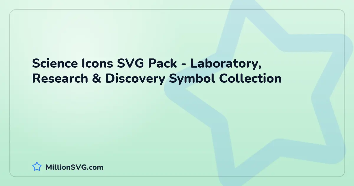 Science Icons SVG Pack - Laboratory, Research & Discovery Symbol Collection SVG bundle cover