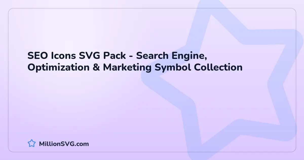 SEO Icons SVG Pack - Search Engine, Optimization & Marketing Symbol Collection SVG bundle cover