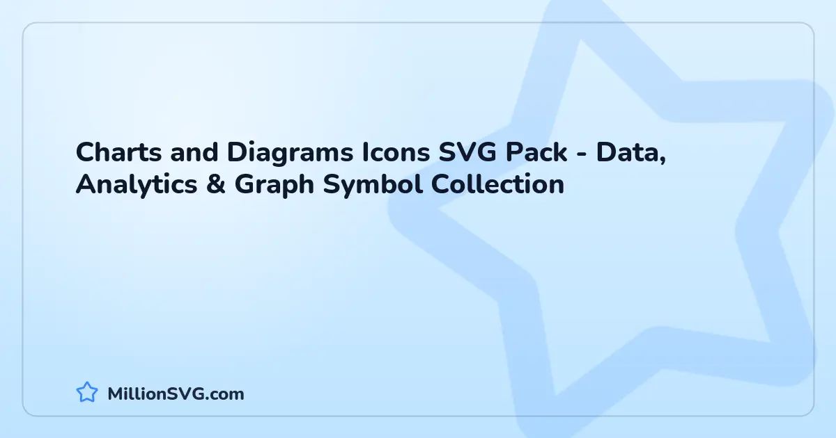 Charts and Diagrams Icons SVG Pack - Data, Analytics & Graph Symbol Collection SVG bundle cover