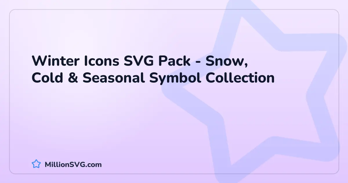 Winter Icons SVG Pack - Snow, Cold & Seasonal Symbol Collection SVG bundle cover