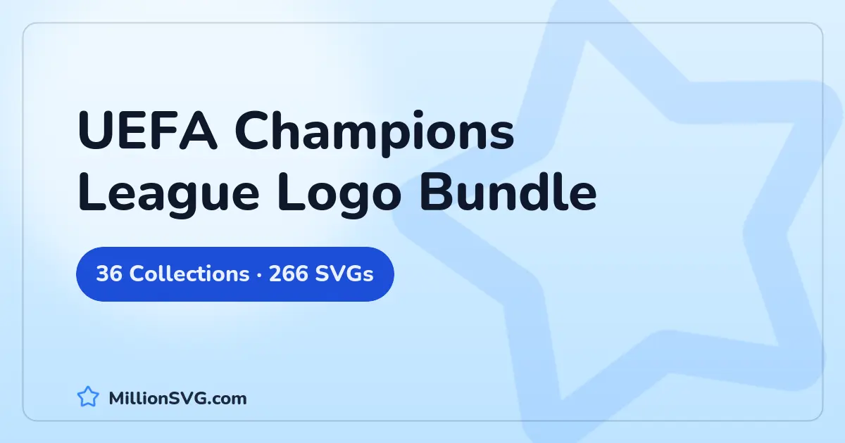 UEFA Champions League Logo Bundle SVG bundle cover