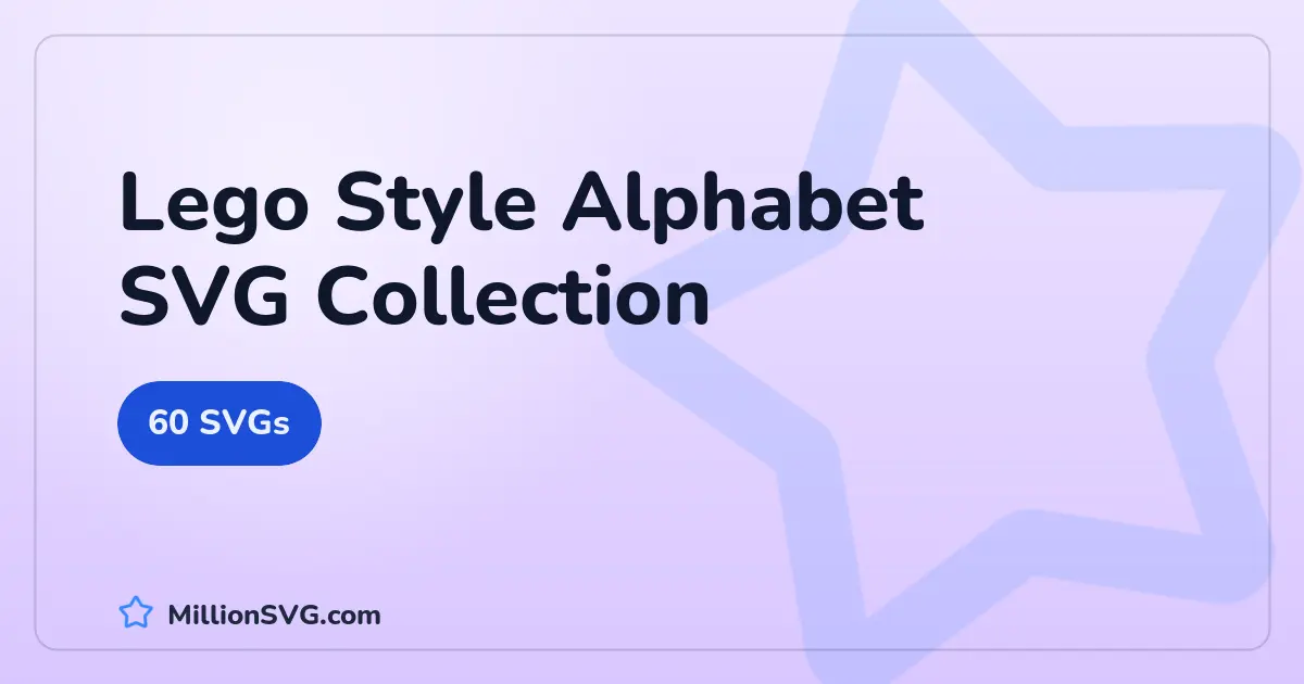 Lego Style Alphabet SVG collection cover